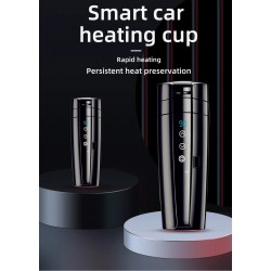 12/24V Car Heating Cup - Stainless Steel Smart Temperature Control Touch LCD Display Travel Mug