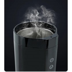 12/24V Car Heating Cup - Stainless Steel Smart Temperature Control Touch LCD Display Travel Mug