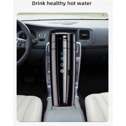 12/24V Car Heating Cup - Stainless Steel Smart Temperature Control Touch LCD Display Travel Mug