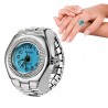 Vintage Punk Mini Finger Alloy with Elastic Strap Jewelry Quartz Watch Ring