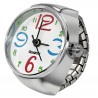 Retro Punk Alloy Finger Watch Ring Clock