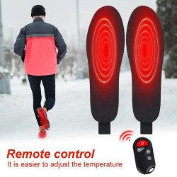 Heated Rechargeable Insoles 2000Mah Heating Insoles Remote Control Foot Warmer Insoles Washable Cuttable Warm Insoles For Men