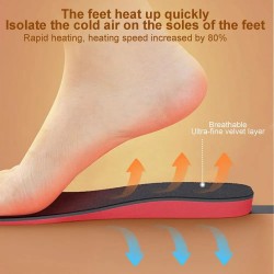 Heated Rechargeable Insoles 2000Mah Heating Insoles Remote Control Foot Warmer Insoles Washable Cuttable Warm Insoles For Men