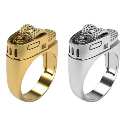 Creative Lighter Modeling Ring European And American Punk Style Ring 14k Gold Plated Rings For Men And Women Jewelry Rings