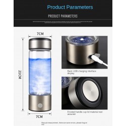 Hydrogen Generator Cup Water Filter 430ML Alkaline Maker Hydrogen-Rich Water Portable Bottle Lonizer Pure H2 Electrolysis