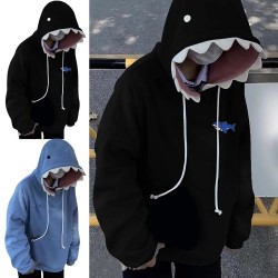 Long Sleeve Shark Shape Pullover Animal Hooded Cartoon Sweatshirt