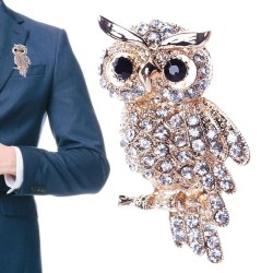 Crystal Owl Fashion Brooch Owl Brooch Pin