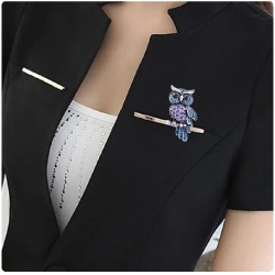 Crystal Owl Fashion Brooch...