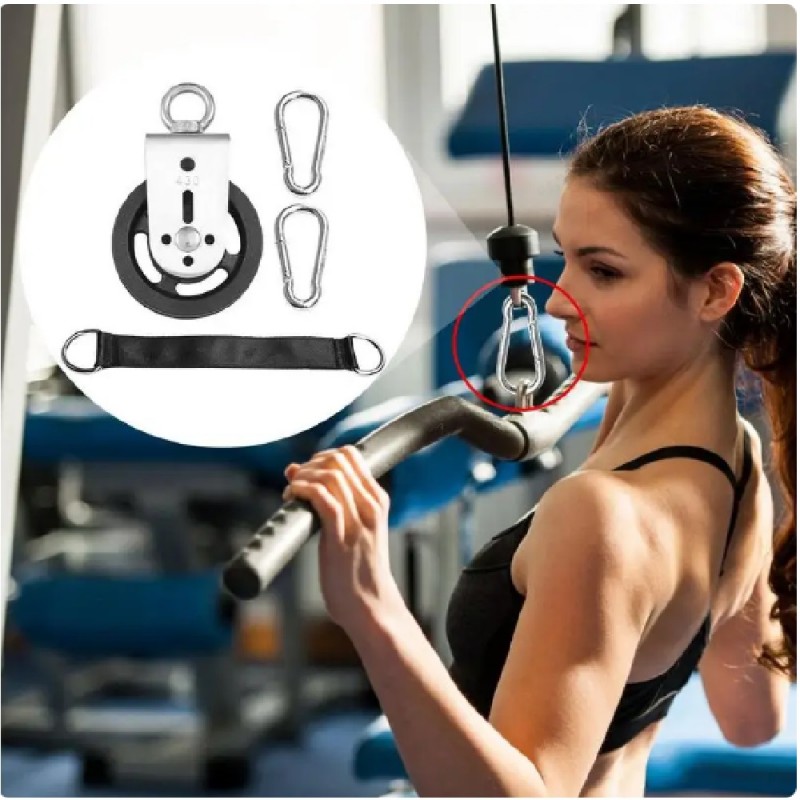 Cable Pulley Wheel Lat Pulldown Attachments For Pulley System 360 Degree Rotating Gym Pulley System Equipment Replacement For