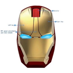 Cool Wireless Iron Man Mouse Mice Ergonomic 2.4g Portable Mobile Computer Click Optical Usb Receiver For Pc Laptop Mac Book Toys