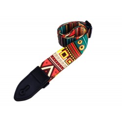 Fashion Retro Ethnic Style Guitar Strap Adjustable Leather Strap for Folk Guitar Electric Guitar Bass Ukulele Guitar Accessories