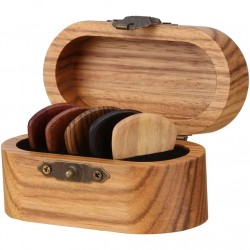 Wooden Guitar Picks With Storage Box for Guitars & Ukuleles etc