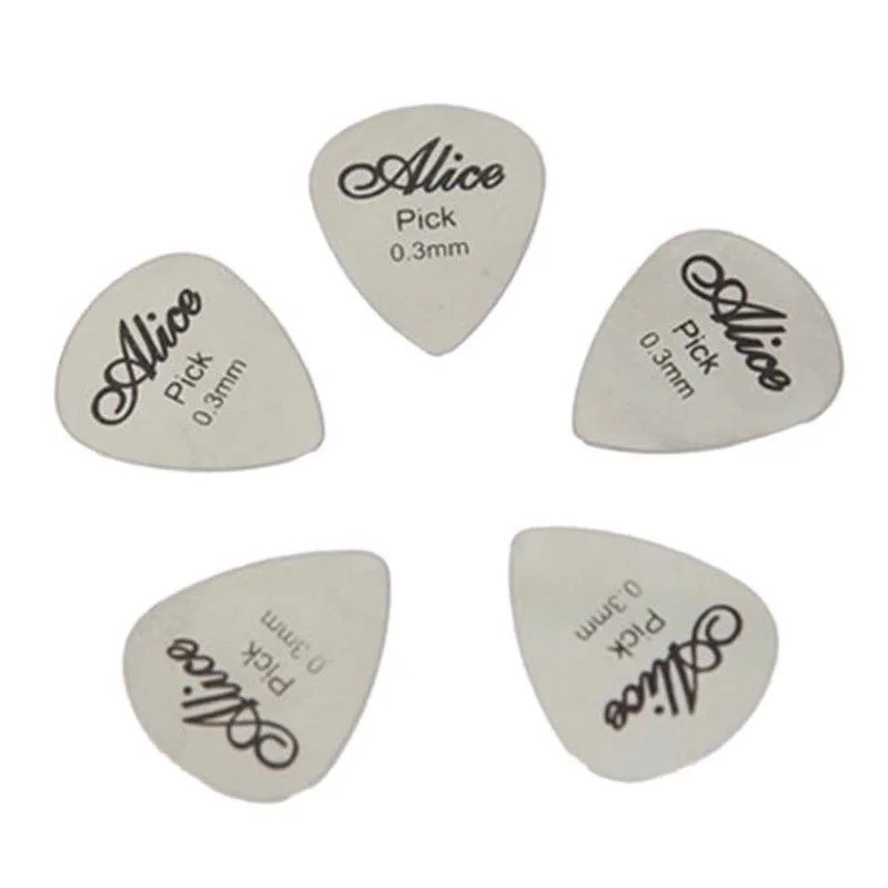 5Pcs/10Pcs Durable Professional Metal Guitar Picks for Bass Ukelele & Guitars
