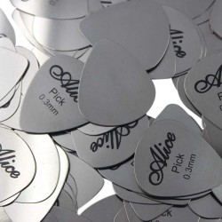 5Pcs/10Pcs Durable Professional Metal Guitar Picks for Bass Ukelele & Guitars