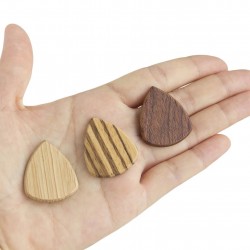 1 Wooden Guitar Pick For Ukulele, Electric, Acoustic, or Bass Guitar