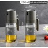 Oil Spray Bottle 250ml High Borosilicate Glass Cooking Oil Dispensers Olive Oil Sprayer Mister for Air Fryer Salad Baking