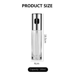 Stainless Steel Oil Press Spray Glass Bottle for Kitchen & Restaurant Cooking
