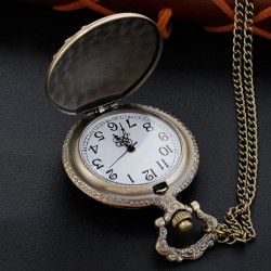 Exquisite High Quality Steel Classic Playing Card Casino Quartz Pocket Watch