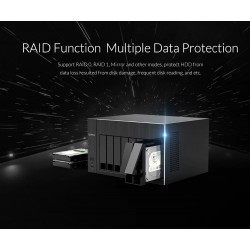 NAS 2.5" 3.5" Hard Drive Enclosure 8 Bay Network Attached Storage with RAID Gen7 SATA to USB3.0 HDD Case