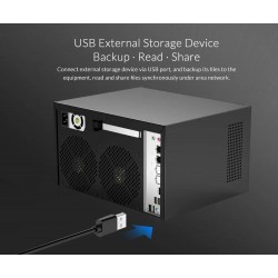 NAS 2.5" 3.5" Hard Drive Enclosure 8 Bay Network Attached Storage with RAID Gen7 SATA to USB3.0 HDD Case