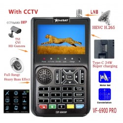 VF-6900 HD Digital Satellite Finder Combo DVB-S/DVB-S2 MPEG2MPEG4 3.5”TFT Screen Live Video Program TV Receiver VS V8 Finder Pro