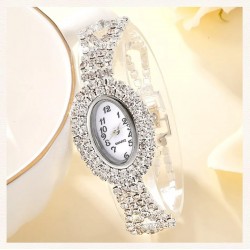 6 Piece Set Luxury Watch, Ring, Necklace & Earrings Rhinestone Fashion