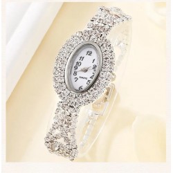 6 Piece Set Luxury Watch, Ring, Necklace & Earrings Rhinestone Fashion