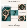 6 Piece Set Green Luxury Quartz Watch, Ring, Necklace & Earring Rhinestone Fashion