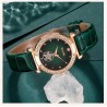 6 Piece Set Green Luxury Quartz Watch, Ring, Necklace & Earring Rhinestone Fashion