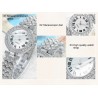 6 Piece Rhinestone Quartz Watch With Heart Necklace Bracelet Earrings Ring Jewelry Set