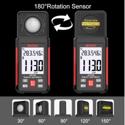 Lux Digital Luminescence Light Meter with Ambient Humidity and Temperature Tester