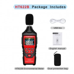 Digital Sound Level Meter Noise Tester/Detector with USB Data Connection Function