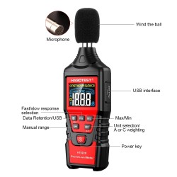 Digital Sound Level Meter Noise Tester/Detector with USB Data Connection Function