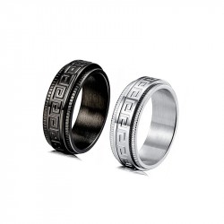 Simple Steel Ring Anti-anxiety/Decompression Rotating Fashion Couple's Ring Jewelry