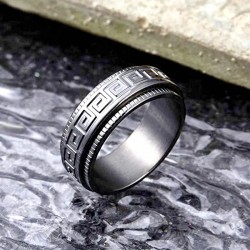 Simple Steel Ring Anti-anxiety/ Decompression Rotating Fashion Couple's Ring Jewelry