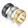 Simple Steel Ring Anti-anxiety/ Decompression Rotating Fashion Couple's Ring Jewelry