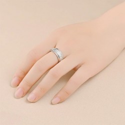 Simple Steel Ring Anti-anxiety/ Decompression Rotating Fashion Couple's Ring Jewelry