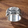 Lucky Dragon & Clouds Rotatable Vintage Personality Ring Wide