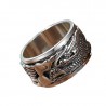 Lucky Dragon & Clouds Rotatable Vintage Personality Ring Wide