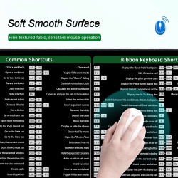 MS Excel Shortcut Keys Mouse Pad with Non-Slip Rubber Base