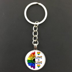 Fashion Love is Love Rainbow Support and Pride Car Keychain Jewelry