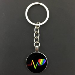 Fashion Love is Love Rainbow Support and Pride Car Keychain Jewelry