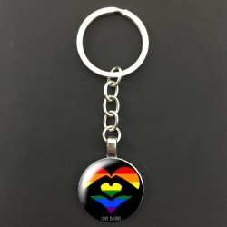 Fashion Love is Love Rainbow Support and Pride Car Keychain Jewelry