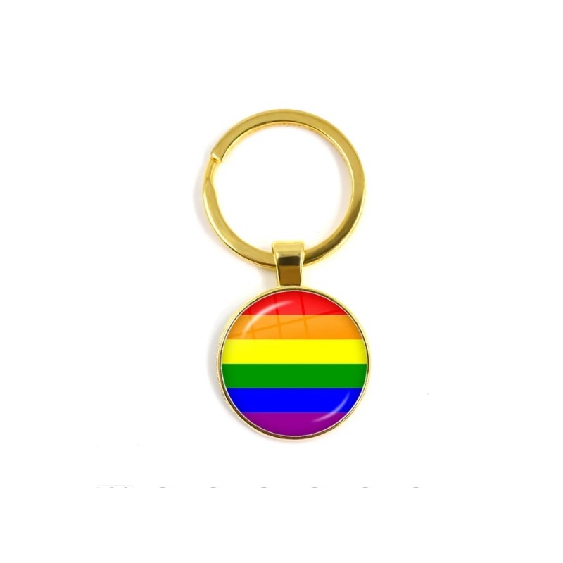 Gold Colored Pride Support Keychain/Keyring