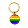 Gold Colored Pride Support Keychain/Keyring