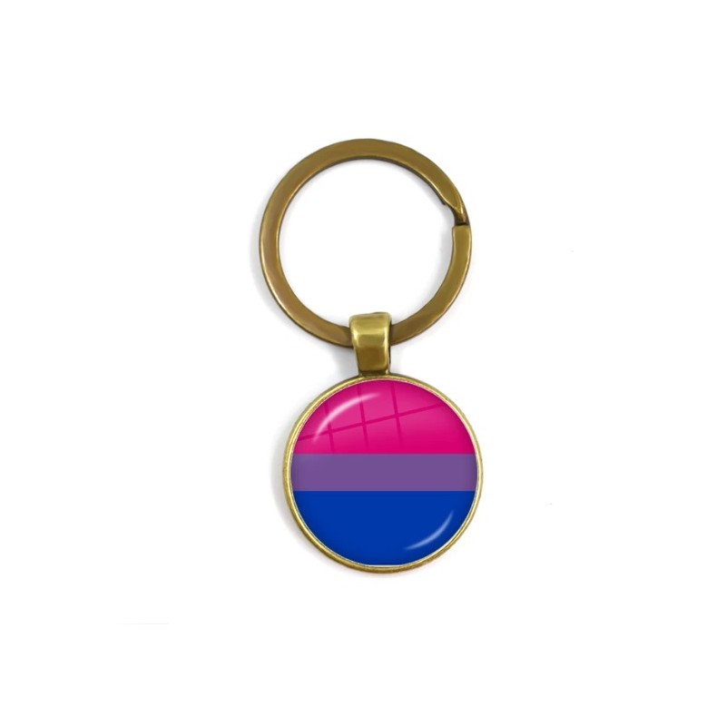 Bronze Colored Pride Support Keychain/Keyring