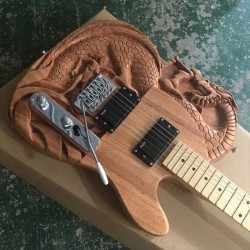 Gorgeous Carved Electric Guitar with Closed Pickups