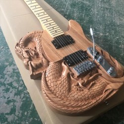 Gorgeous Carved Electric Guitar with Closed Pickups