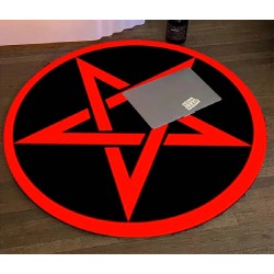 Fashion Pentagon Symbol Round Rug Pentagram Patterned Carpet