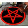 Fashion Pentagon Symbol Round Rug Pentagram Patterned Carpet